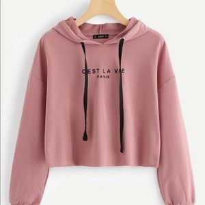 NEVER WORN cropped graphic hoodie